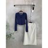 C S In The Room Women S Modal Shirred HearT neCk Handwarmer Long Sleeve T ShirT