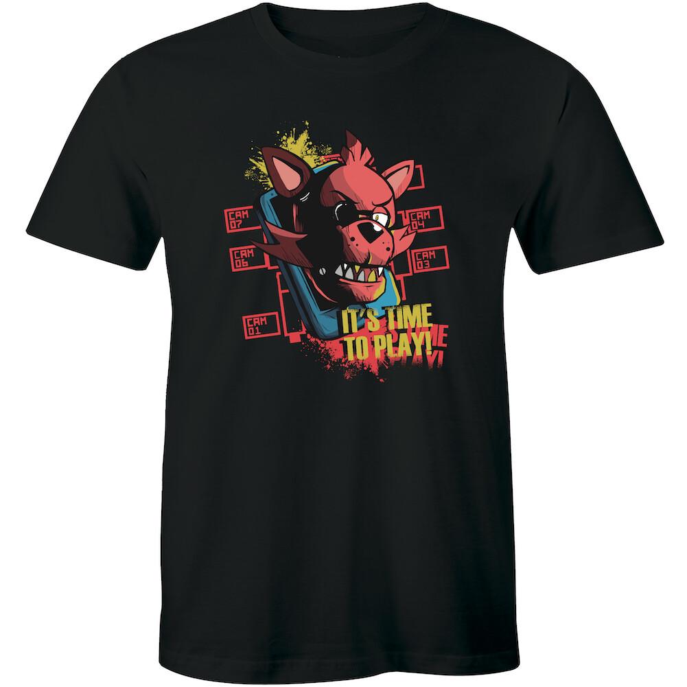Five Nights Its Time to Play Men’s T-shirt Horror Graphic Tee XXXL