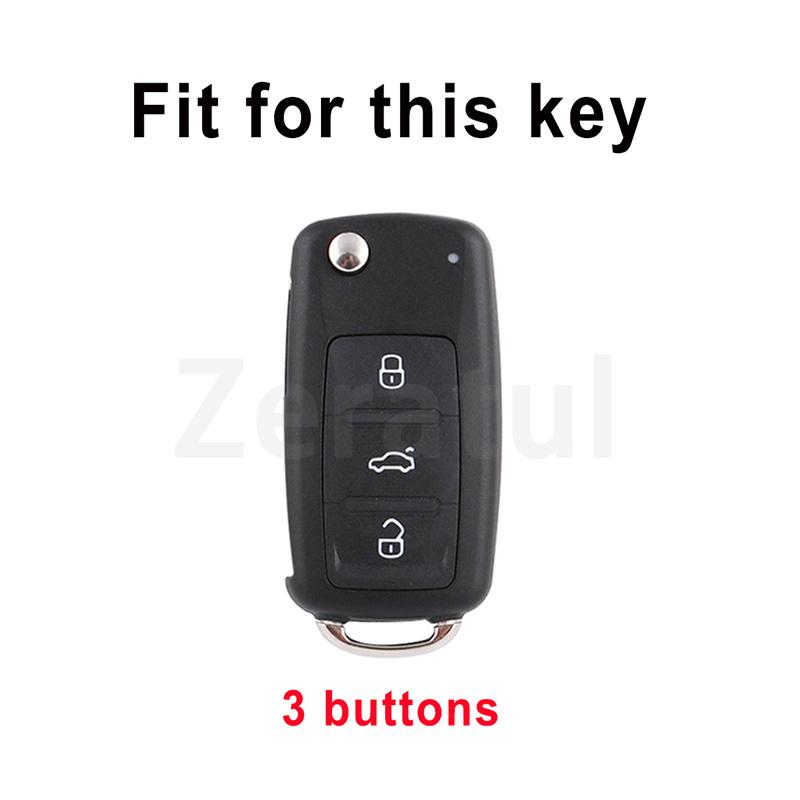 For Volkswagen Vw Skoda Octavia Seat Leon Altea Polo Golf Passat Tiguan Beetle Caddy T5 Up Eos Car Key Case Cover Keychain