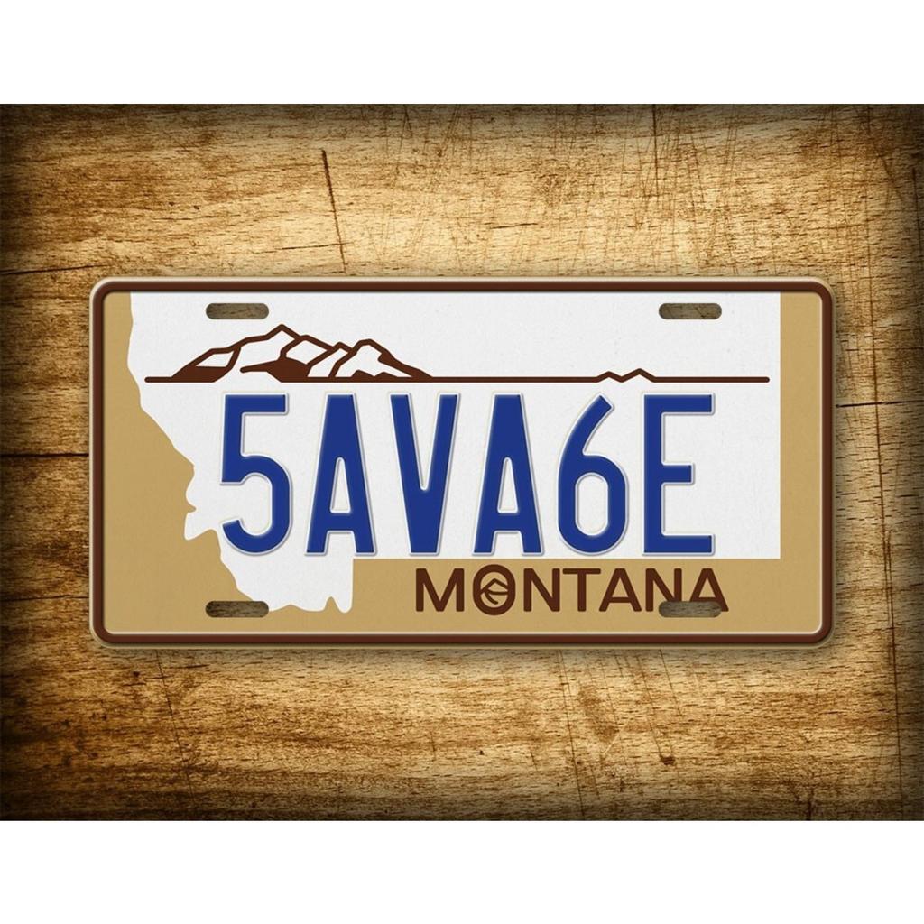 Personalized Snow Runner Montana Metal Tag Car Accessory Decal