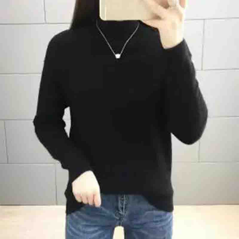 

Свитер с половиной водолазки, женский мягкий пуловер, короткий свободный вязаный свитер, осенне-зимняя нижняя рубашка S