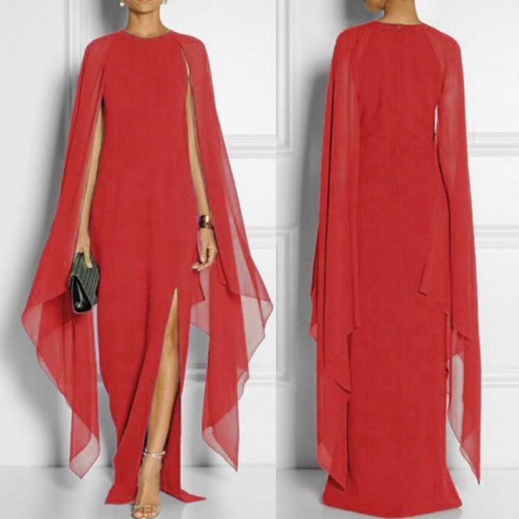 Abito da Donna con Cuciture in Chiffon Abito da Regina Abito da Sera Club Clubwear Abiti con Spalline
