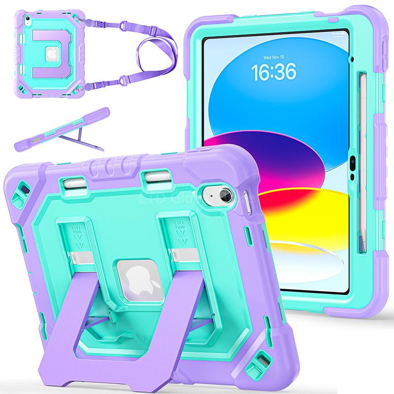 Beschermhoes Voor iPad 11e A16 10e Generatie 10.9 11 inch Tablethoes Standaard Houder Schouderband iPad Hoes