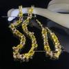 Colar Dopamina Amarelo e Pulseira Gota Shijia Gema - Conjunto de Joias Exquisitas de Nicho