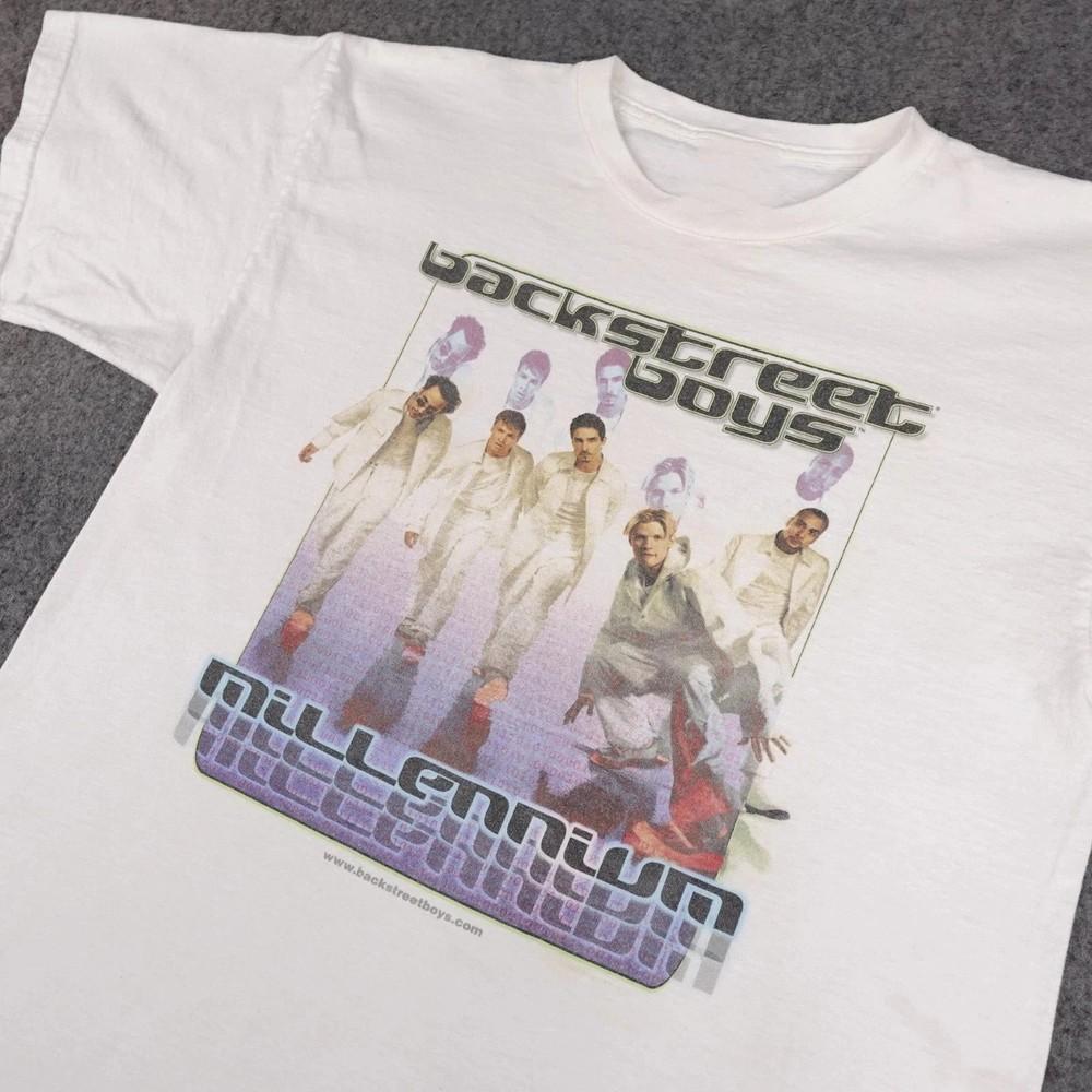 Backstreet Boys Винтажная белая футболка с принтом группы 90-х Y2K Millennium Tour S-4XL Унисекс S