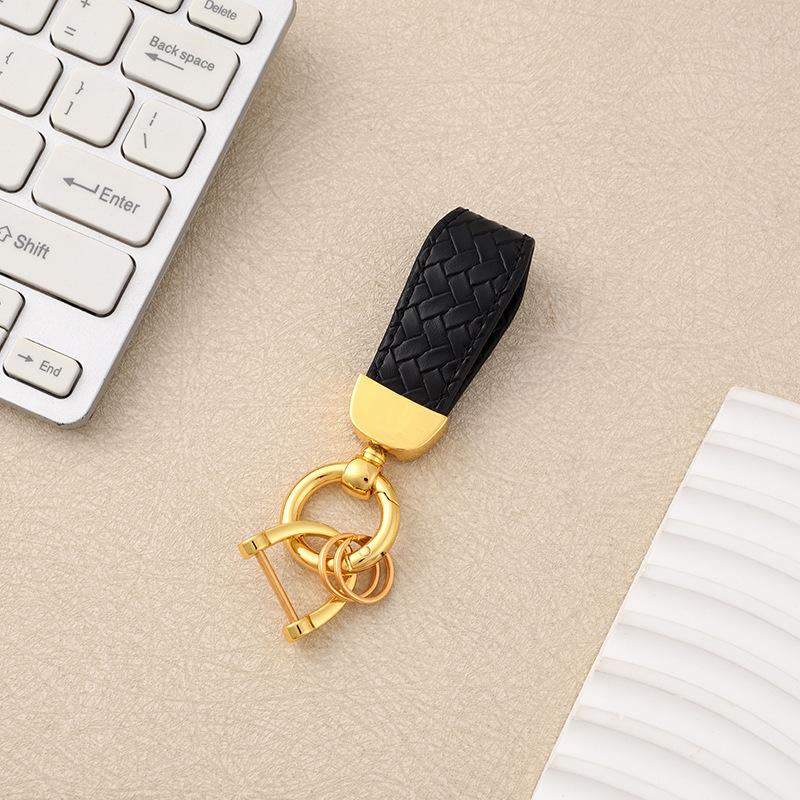 Cross-border Year of the Horse Car Home Keychain Wrist Rope Motorcycle Pendant Men's and Women's Metal Braided Rope Bag Key Chain