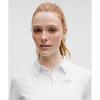 Lululemon Quick Dry Short Sleeve Polo Shirt Straight Hem  Graphic White