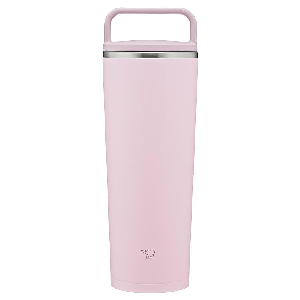 Zojirushi Water Bottle Carry Tumbler 400ml Portable Handle Dishwasher Safe Seamless Lid Only 2 Cleaning Points Powdery Pink SX-JS40-PM