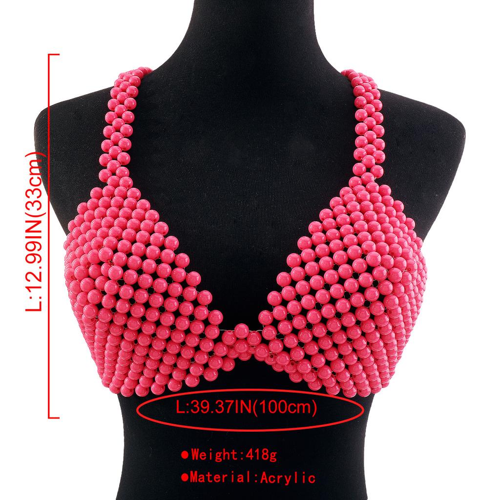 Exaggerated Sexy Suspender Jewelry Fashion Retro Creative Beaded Novel Personality Chest Jewelry Body Chain