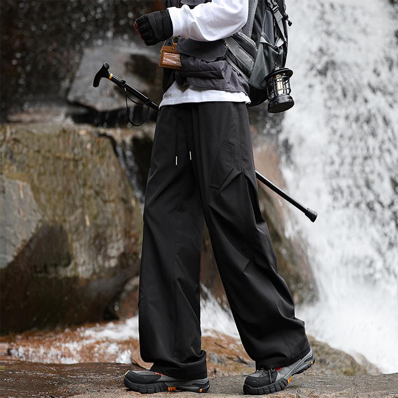 Autumn new trendy brand men's charging mountaineering pants sports and leisure outdoor pleated overalls men's one piece shop