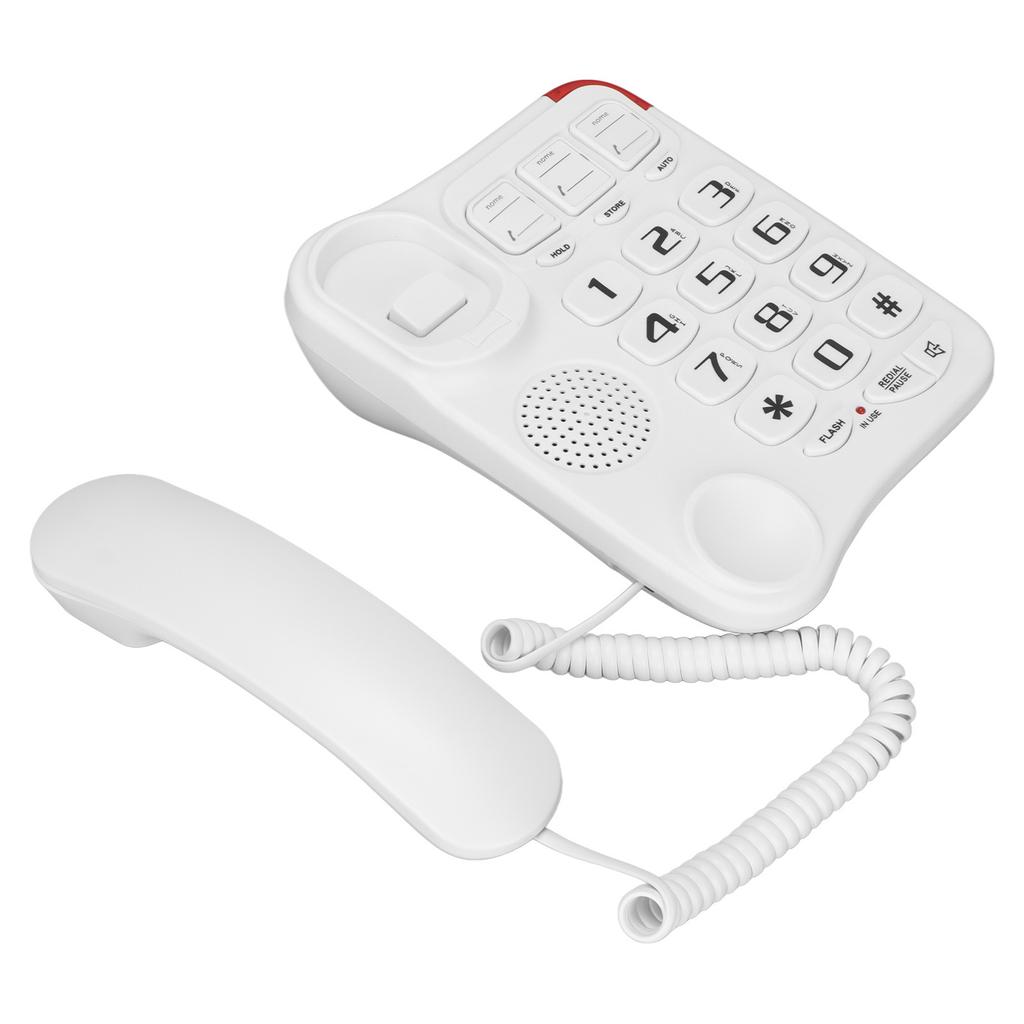 Big Button Phone 3 Picture Keys Amplified Sound Corded Landline Telephone for Seniors Home Office