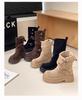 Two-way Khaki Thick-Soled Mid-Calf Vintage Martin Boots 2025 - Height-Increasing, Fashionable, Slimming Short Boots.
