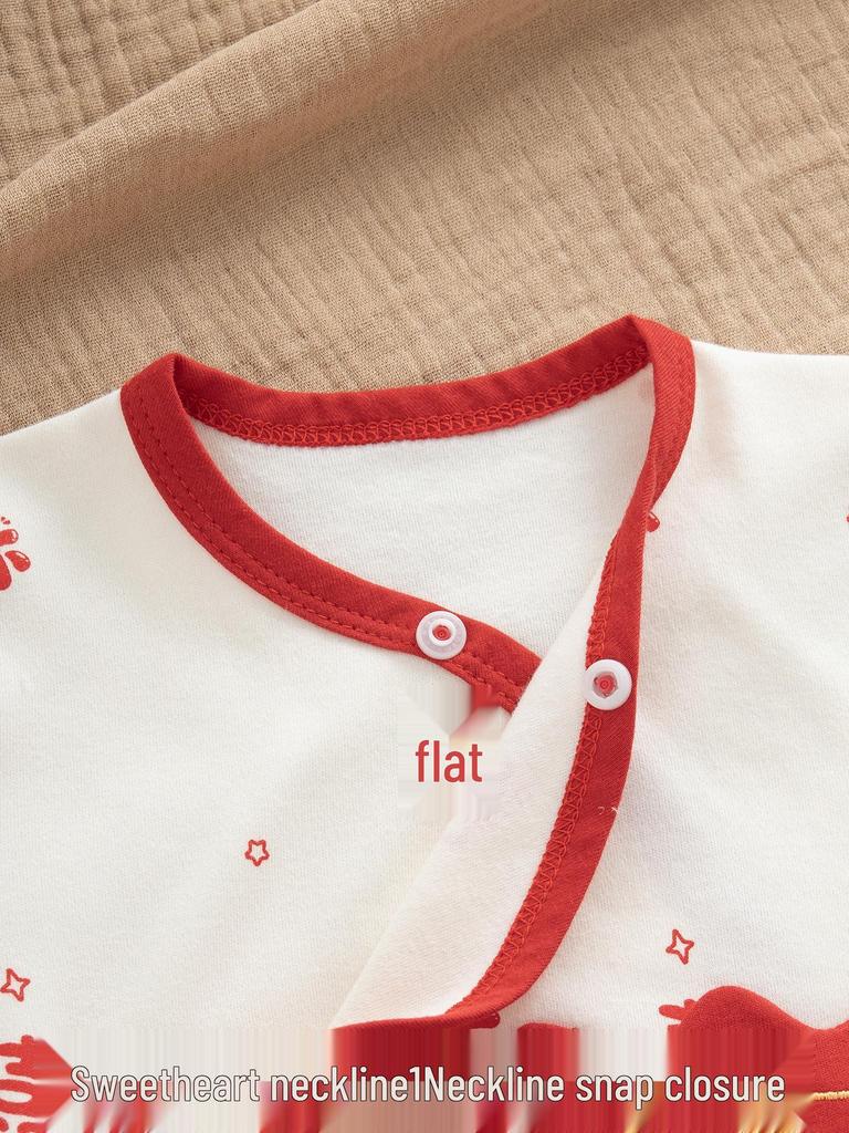 Newborn Festive Romper: Winter Baby Gift, 100-Day Celebration, Class A Baby Clothes