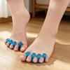 1 Paar Zehentrenner für überlappende Zehen, 3-Loch Blauer Gel-Ballenzeh-Korrektor, Weicher SEBS-Fußabstandshalter für Hallux Valgus, Zehenstrecker für Damen