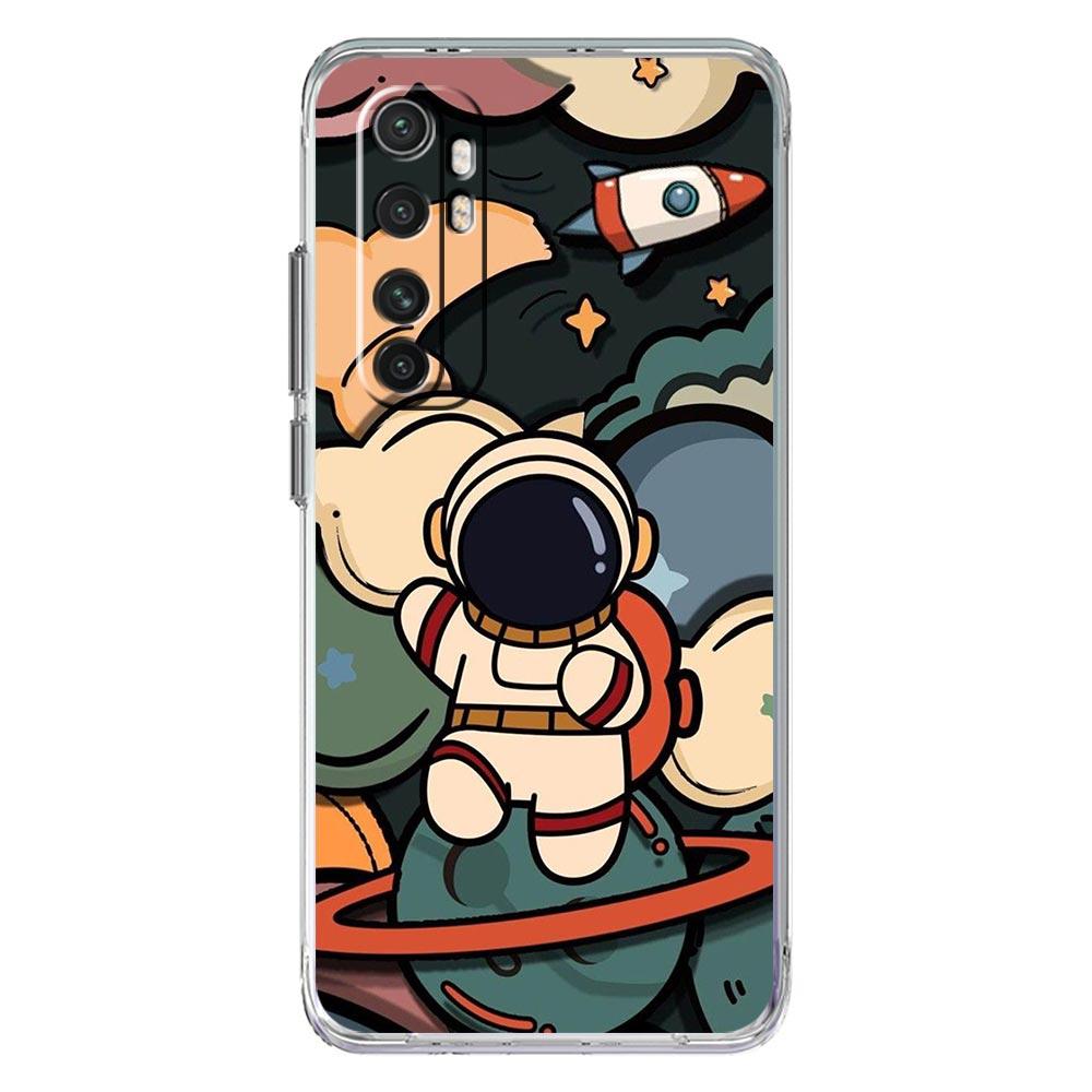 

Милый чехол для телефона с мультяшным астронавтом для Xiaomi Mi 12T 10 12 Lite 11 Ultra 11X 11T Pro 11i Poco X4 X3 NFC F3 M3 M4 5G прозрачный чехол Xiaomi 12 Pro