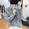 Striped Long Sleeved Shirt for Women In Spring Autumn Loose Casual Versatile for Commuting Top for Concealing Flesh Slimming Shirt