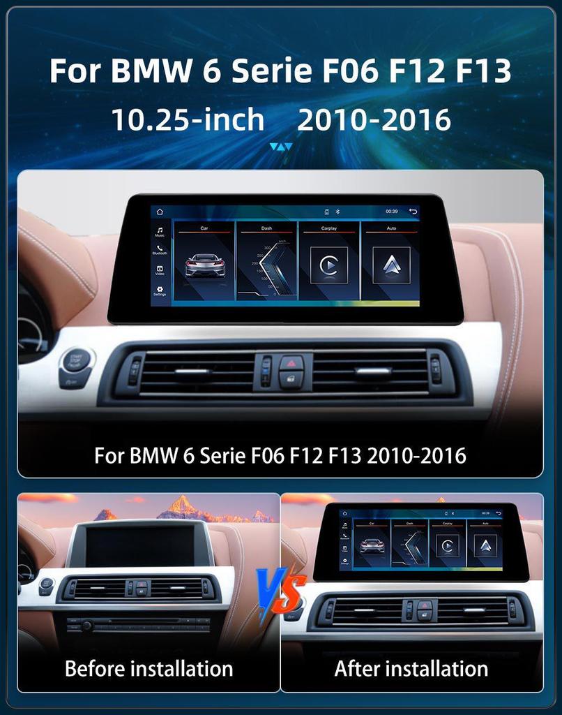 10.25" GPS Navigation for BMW 6 Series F06/F12/F13 Central Control Display