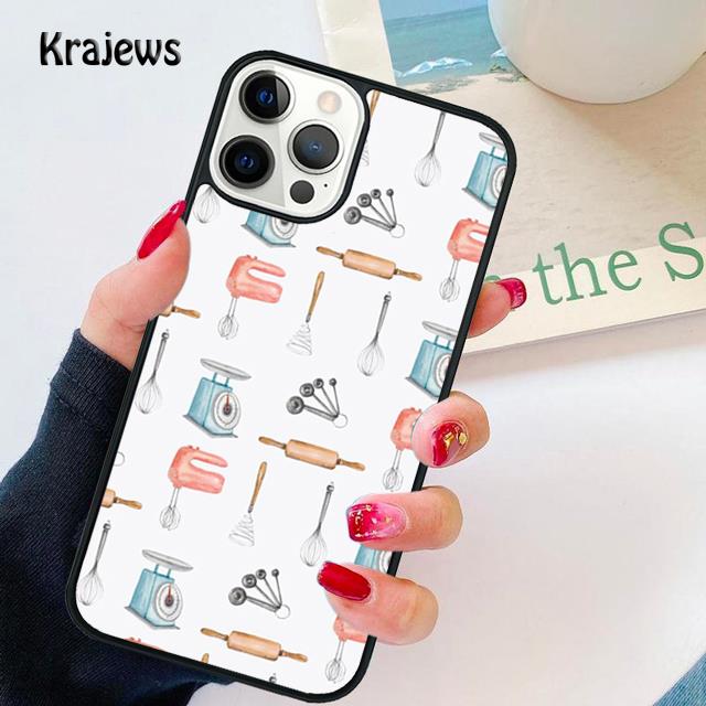 Baking Cooking Utensils Chef soft Phone Case Cover For iPhone 17 Air 16 15 14 plus 12 13 pro max coque Fundas