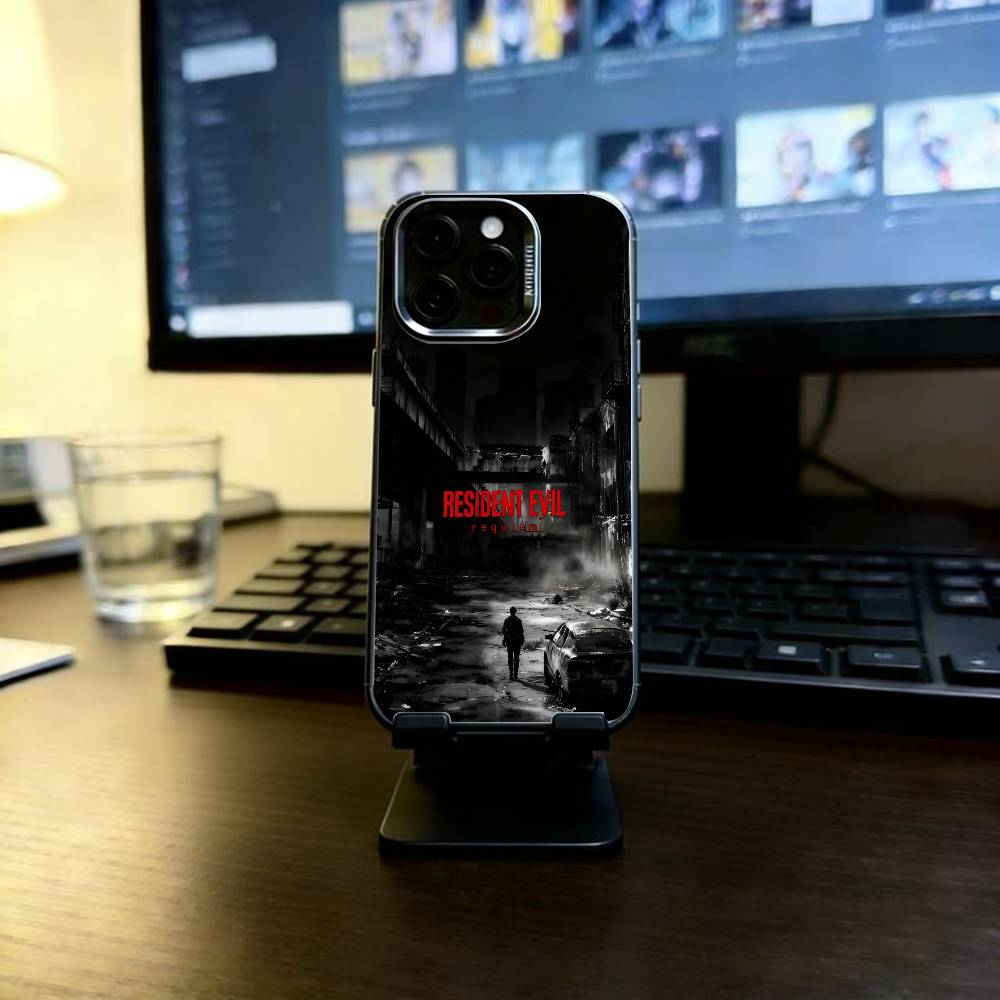 

Resident Evil Phone Case For iPhone 17,16,15,14,13,12,11 Plus,Pro Max,XS,Colorful Silver Phone case Funda Cover iPhone17Pro
