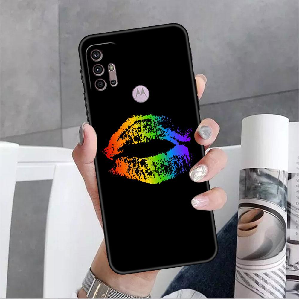 Hülle für Motorola G30 G60 G9 Play One Fusion Plus Edge 20 G8 Power Lite G22 G50 G200 G51 G71 G31 Handyhülle LGBT Schwule Liebe Funda