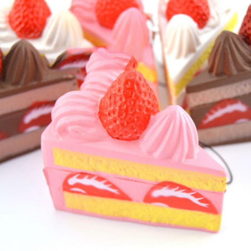 Realistic Triangle Cake Model European Style Resin Decor For Photography And Early Education