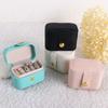 PU Leather Travel Jewelry Storage Case Ring Display Box Jewelry Organizer Earring Holder