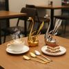 Stainless Steel Cutlery Holder Racks with  Forks Spoons Dessert Forks Spoons Swan Cutlery Set  Tea