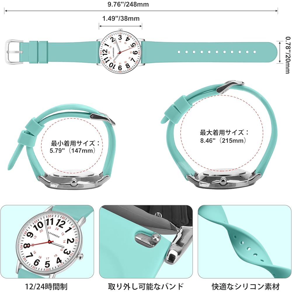 ShunkanSai Women's Analog Quartz Nurse Watch Waterproof Simple Design with Luminous Dial Fashionable Business Timepiece