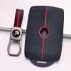 Key Case Cover for Renault Koleos Kadjar Megane Talisman Espace Captur Clio Scenic with Keychain Anti-Scratch Surface Shockproof Structure