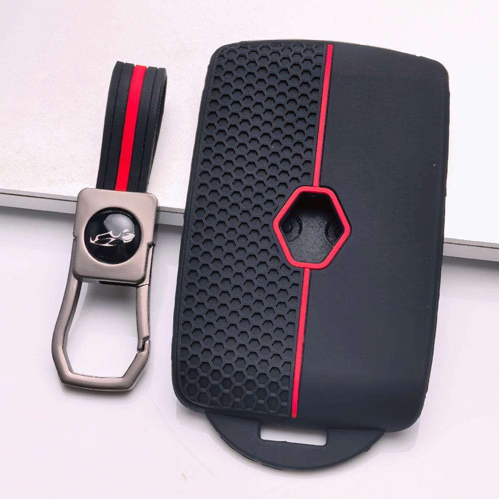 Key Case Cover for Renault Koleos Kadjar Megane Talisman Espace Captur Clio Scenic with Keychain Anti-Scratch Surface Shockproof Structure