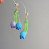 Handmade Necklace Pendant Rice Bead Flower Keychain Pendant  DIY accessories