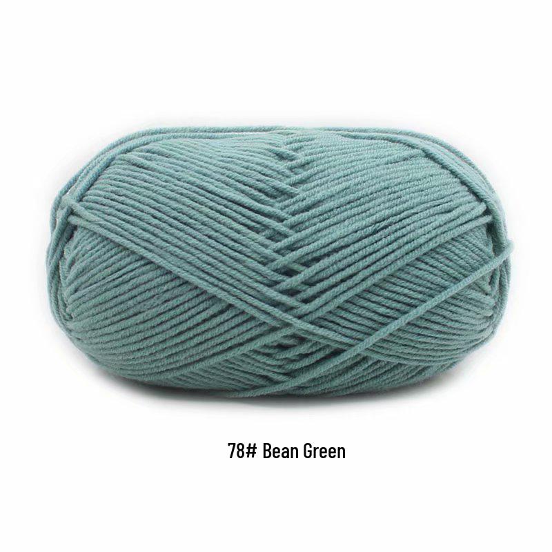 4-Ply Milk Cotton Yarn for DIY Baby Scarf & Blanket Knitting