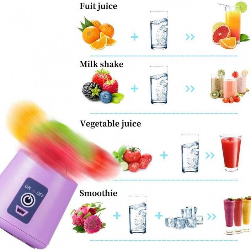 Compact USB Rechargeable 6-Blade Mini Cyclone Juicer