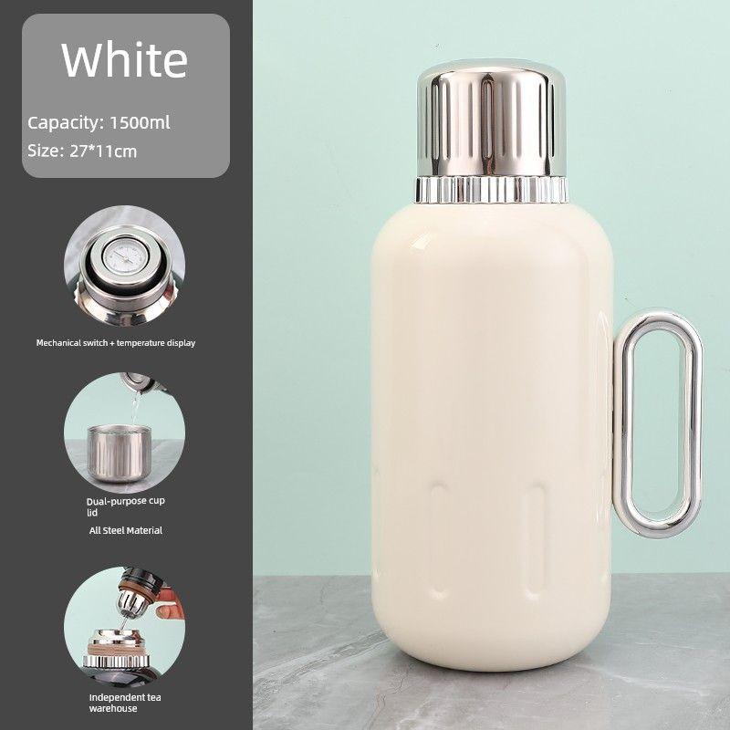 Large Capacity Thermos Cup Ikea 316 Stainless Steel Thermos Pot Household High-End Mechanical Temperature Display Teapot Warm Water Kettle