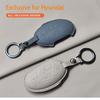 Car Remote Key Case Cover for Hyundai Grandeur GN7 Kona Ev 2023 Ionic 6 5/7 Bottons Leather Keychain Durable Luxury Accessories