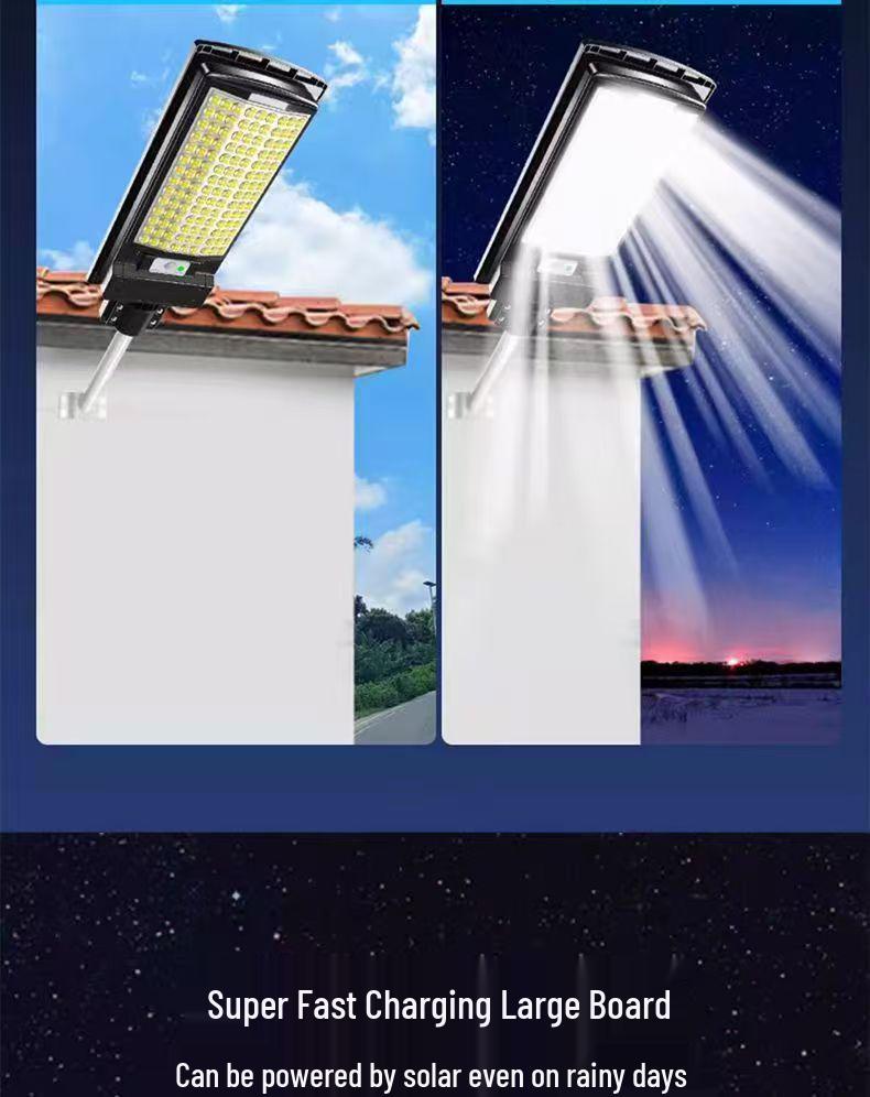 Super Bright Solar-Powered Outdoor Street Light - Waterproof, Induction-Activated, Ideal for Rural Homes & Gardens