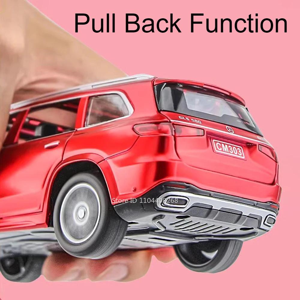 1:32er Maßstab GLS580 G65 SUV Automodell Spielzeug Die-Cast Metall Simulation Sound Licht Pull-Back Fahrzeugmodelle Sammlung Beste Geschenke