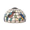 Pastorable Style Stained Glass Lampshades Replacement Only 10 Inch Handmade Flower Bird Lamp Shade Fit for Table Lamp Pendant Li