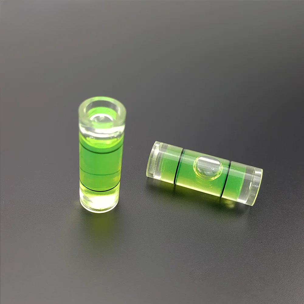 20 STÜCK Zylindrische Kunststoff-Blasenwasserwaagen-Libellen brutto 7*16mm