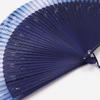 Stylish Business Fan Set with Fan Case and Handkerchief Sakura Mai [Osaka Choseido] Women's - (Navy)
