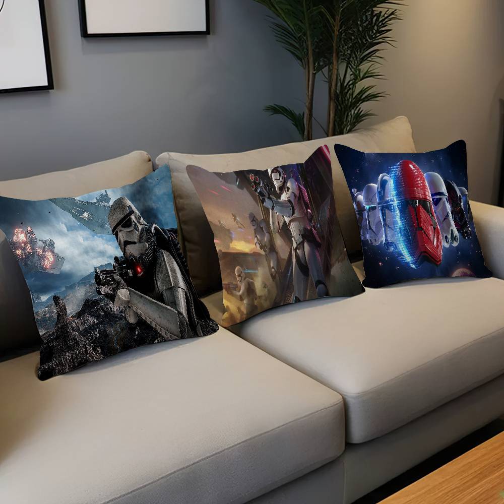 S-Stars S-Stormtrooper Cushion Cover Inches Farmhouse Decor Home Throw Pillow Covers for Couch Decorations