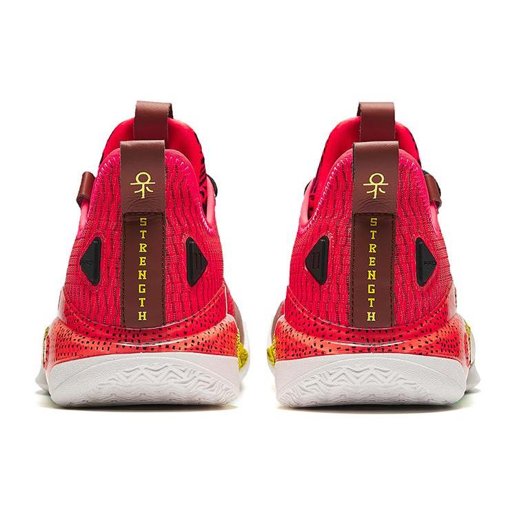 New Anta Frenzy 5 Pro  Strength Cushioning Wear Resistant Low Top Basketball Shoes Men's Red 112411111S-3