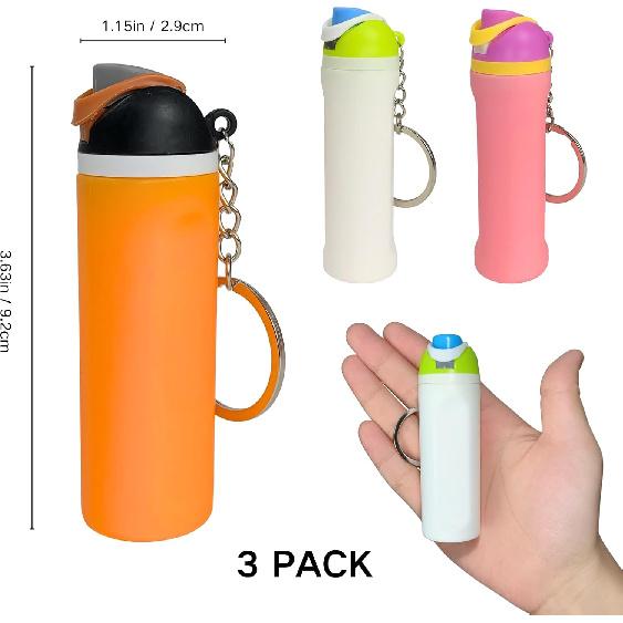 3 Pack Mini Tumbler Keychain Accessories for Owala Water Bottle