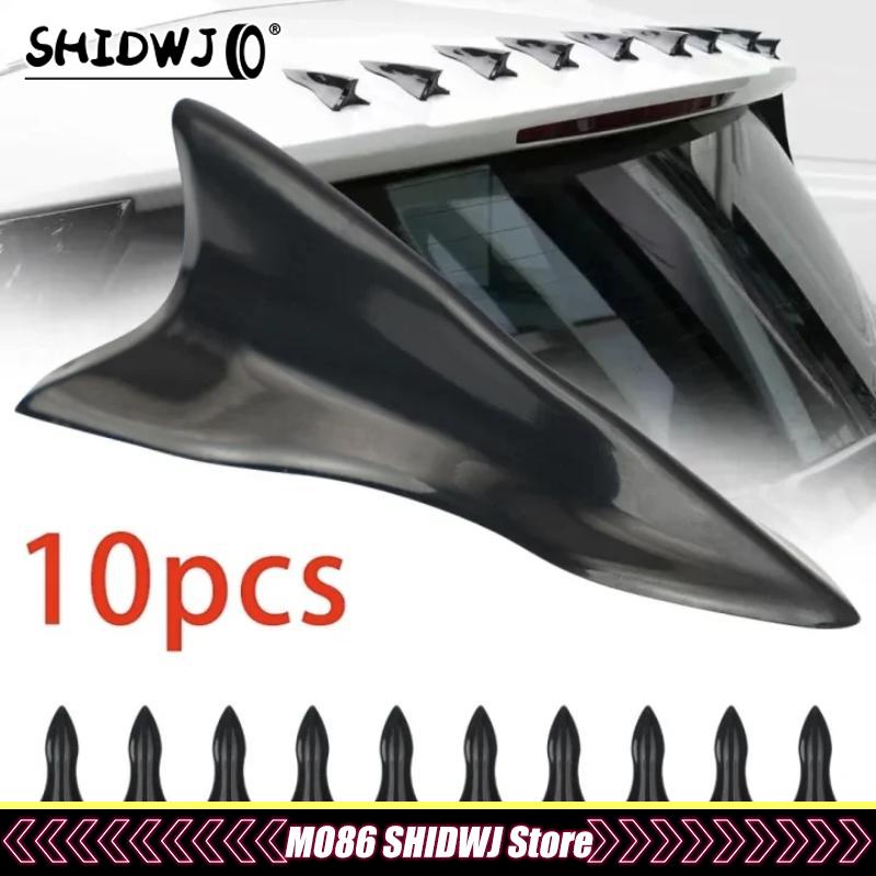 Kit de 10 Piezas Spoiler de Aleta de Tiburón para Techo Trasero Ala Spoiler Universal para Techo de Coche Spoiler de Parachoques Difusor de Aleta de Tiburón Generador de Vórtice