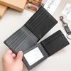 Men's Embossed Cowhide Bifold Wallet with Card Holder & Keychain