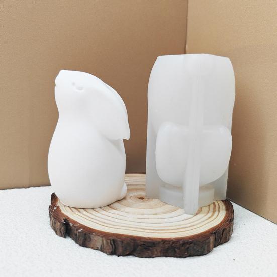 Rabbit Silicone Mold Candle Soap Wax Resin Clay Chocolate Cake Making Mold Non-Stick High Temperature Resistant Mold