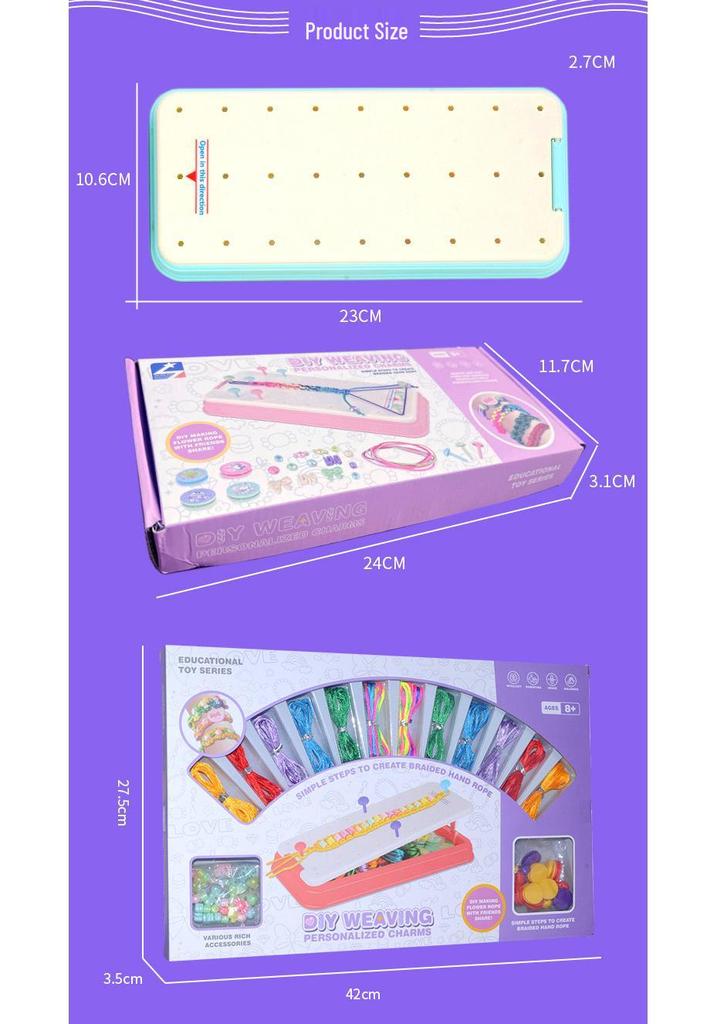 DIY Children's Bracelet Weaving Set: Colorful Craft Toy for Girls