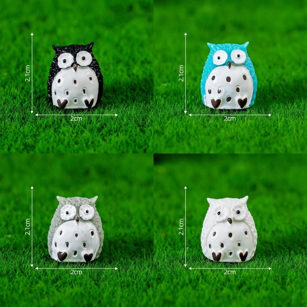 Large Resin Owl Figurine Cute Cartoon Animal Decor Ideal For Diy Garden Miniature