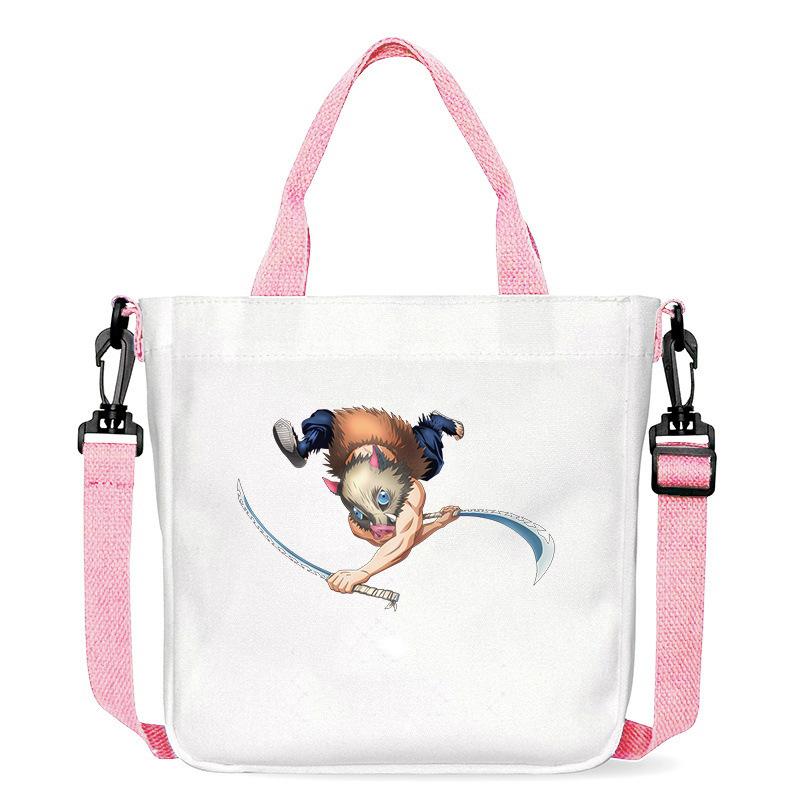 Demon Slayer: Kimetsu No Yaiba - Inosuke Hashibira Anime Print Canvas Bag for Commuter Shoulder Handbag