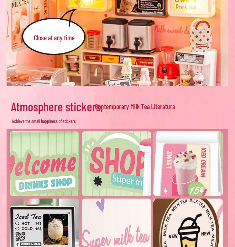 Children's DIY Dollhouse Model with Lights - Big City & Small Town 3D Building Puzzle Educational Toy Gift
